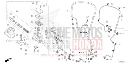 FR. BRAKE MASTER CYLINDER (CRF250LA/LRA,300LA/LRA) CRF300LAS de 2025